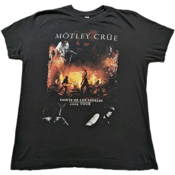 Motley Crue 2009 Tour T Shirt XL Saints of Los Angeles Concert Tee Black Band - Picture 4 of 13